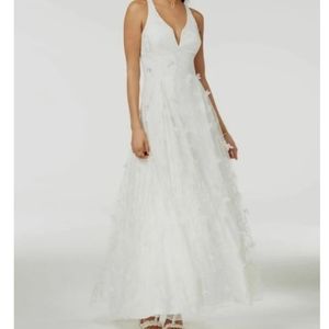 White long formal size 5  juniors new w tags